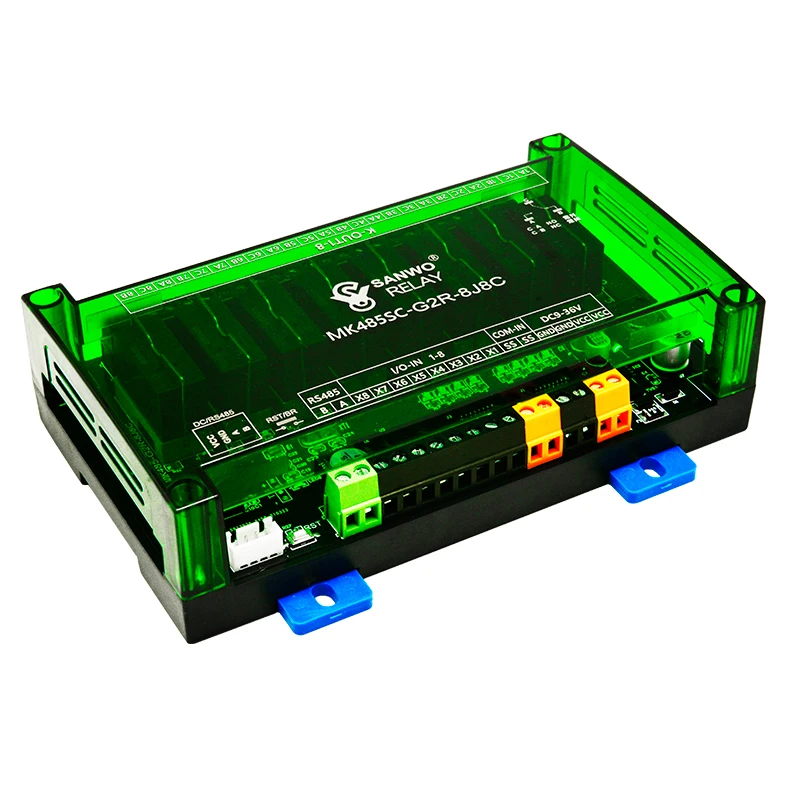 8-канальный RS485 интерфейс связи I/O Модуль 12V/24V 16A G2R реле поддерживает стандарт Modbus-RTU