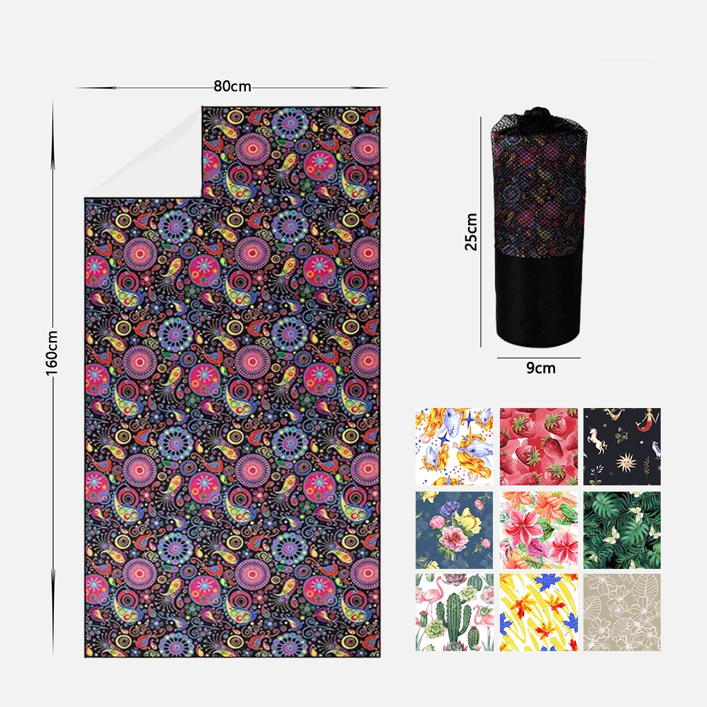 manufacturer wholesale absorbent quick dry soft lightweight beach towels with logo custom print