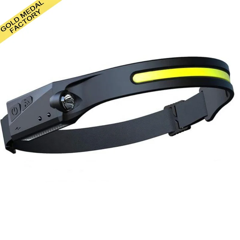 LED Headlamp Flashlight Rechargeable Lightweight Linterna De Cabeza Recargable Sport Camping Head Torch Light Cob Headlamp