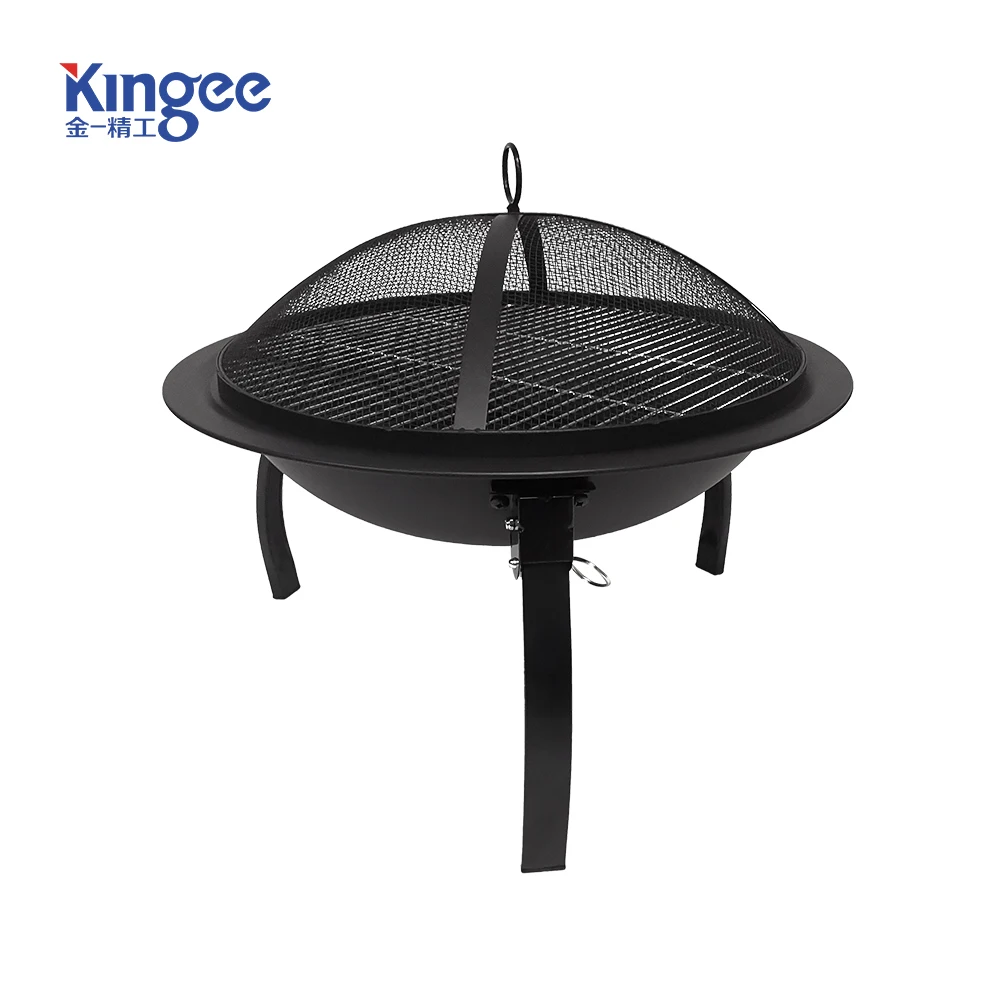 Portable 21.5 Inch 3 Feet Outdoor Foldable Fire Pit Charcoal Barbecue Grill