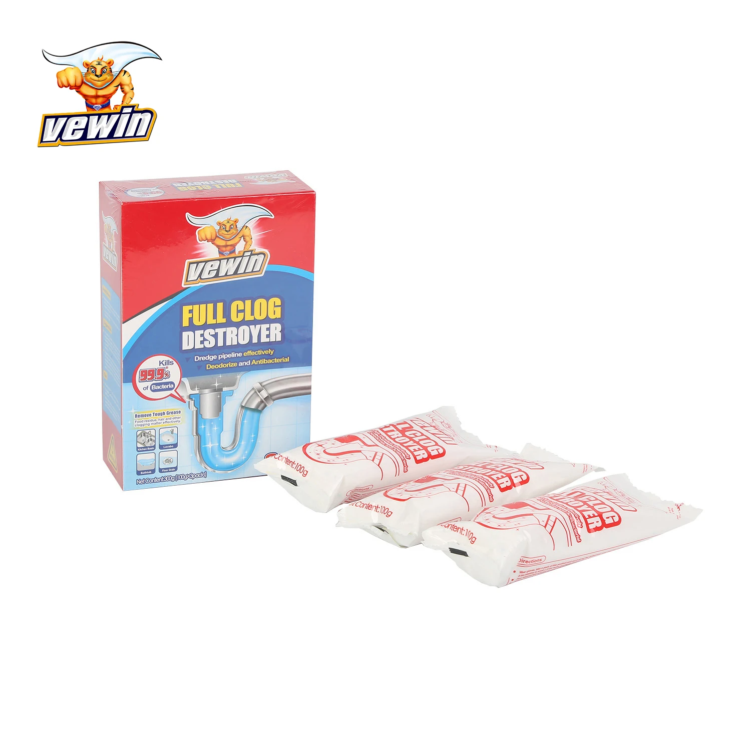 Hot Sale Deep Cleaning Toilet Drain Cleaner Multi-surface Eliminate odour Drain Cleaner