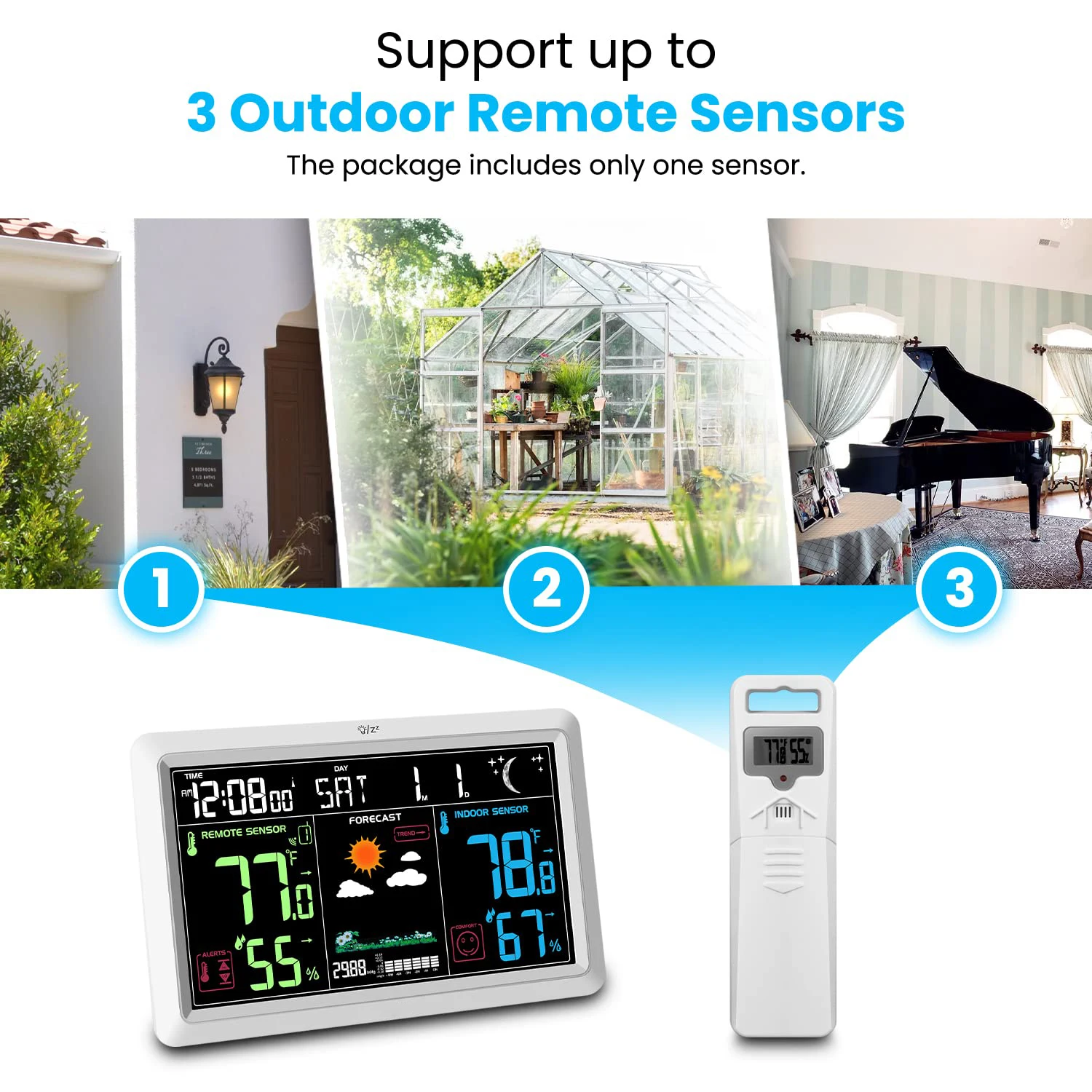 TIMES Barometer digital thermometer household hygrometer color display indoor weather station