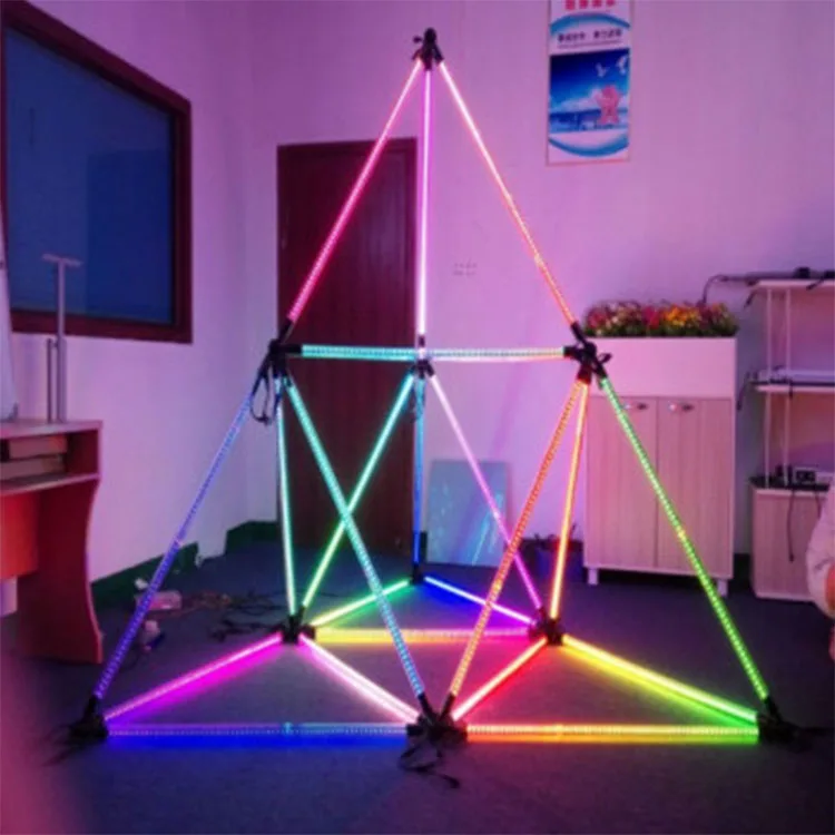 12v WS2811 120leds RGB 360 Degree View Led Meteor Tube Lighting DMX LED Meteor Shower Pixel Light