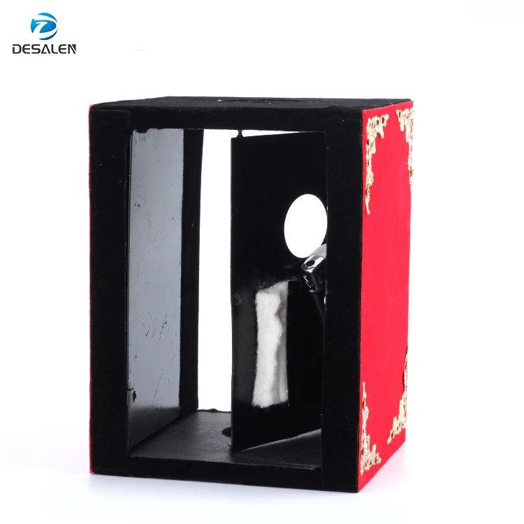 Desalen Silk Through Fire Box Illusion Toy Stage Magic Gimmick Trick Box