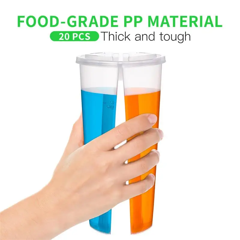Heart Shape Thickened Double Grid Disposable Plastic Cup Hot And Cold Drink PP Couple Sharing Party