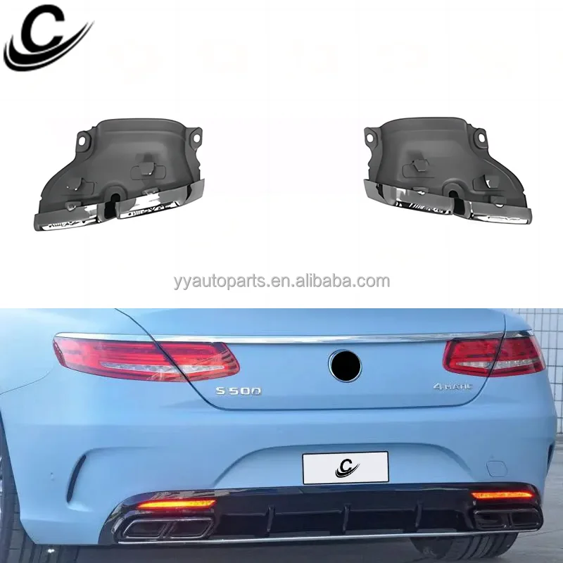 Coupe C217 S63 M-tech Style Rear Exhaust Tips For Mercedes 2014-2020 S-class W217 S400 S450 S500 Car Exterior Accessories