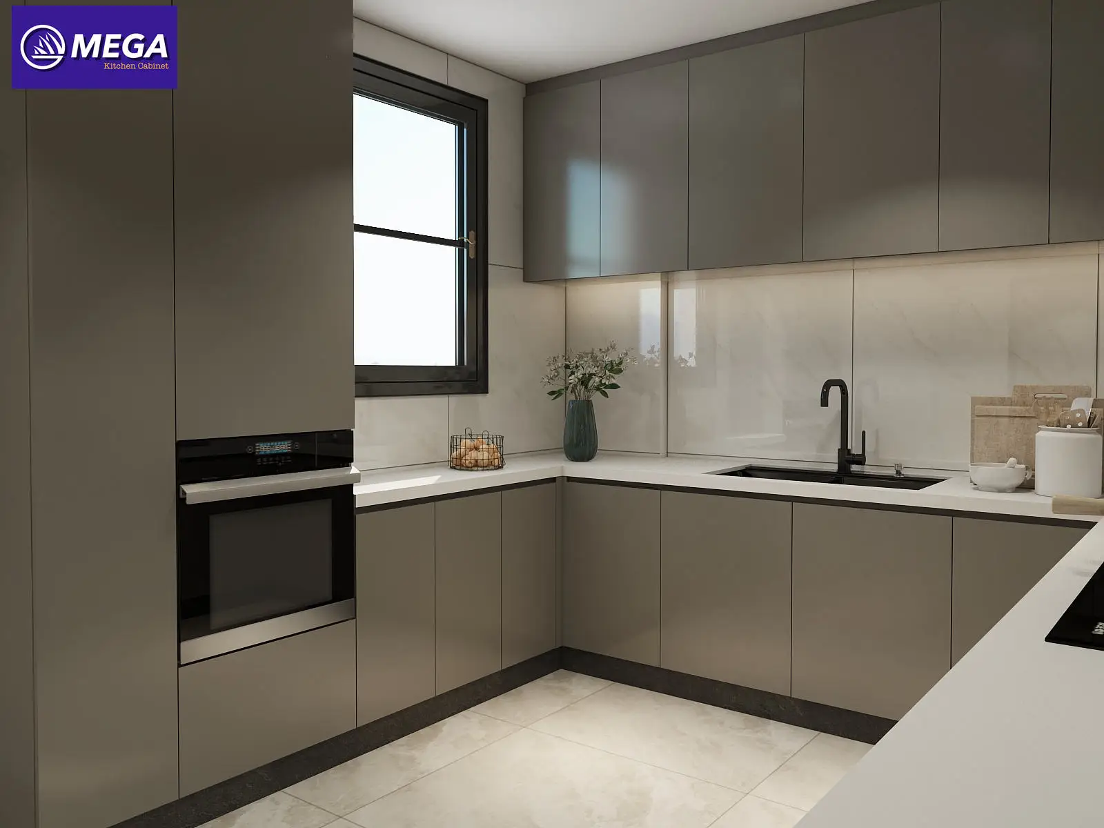 Factory Custom  Wood Kitchen Cabinet Top Quality modern design Large space U shape Lacquer kitchen cabinet armario de cozinha