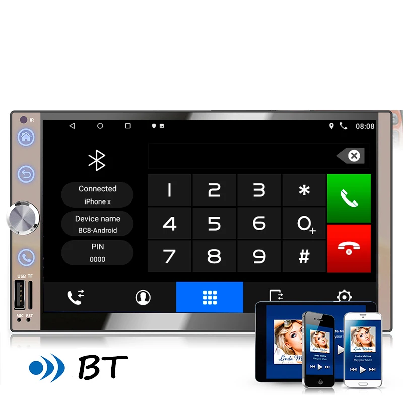 Lancol universal car dvd player 7 inch android 2 din car radio GPS navigation