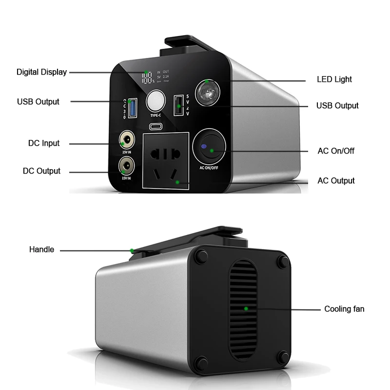 2024 Hot Sales 300W Portable Power Bank Ac Dc 60000mah Usb Type-C Power Station Power Packs For Travel Laptop Car Jump