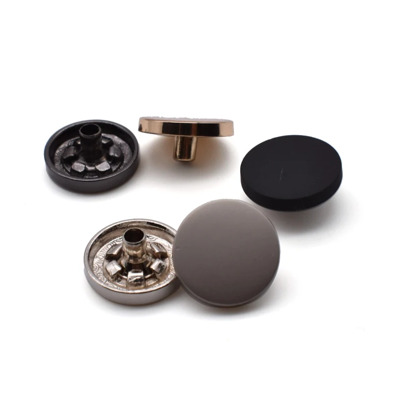 Oem Decorative Accessories Logo Round Press Shirt Bag Cloth Zinc Alloy Cover Custom Metal Snap Buttons For Clothes