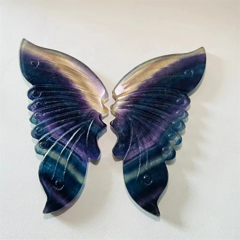 Wholesale High Quality natural gem stone fluorite butterfly wings