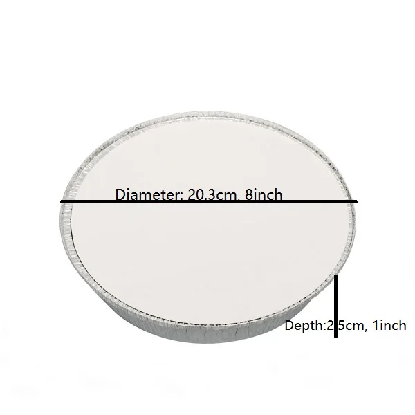 
7 8 9inch aluminum round pan with clear PET cover dome lid, no plastic 