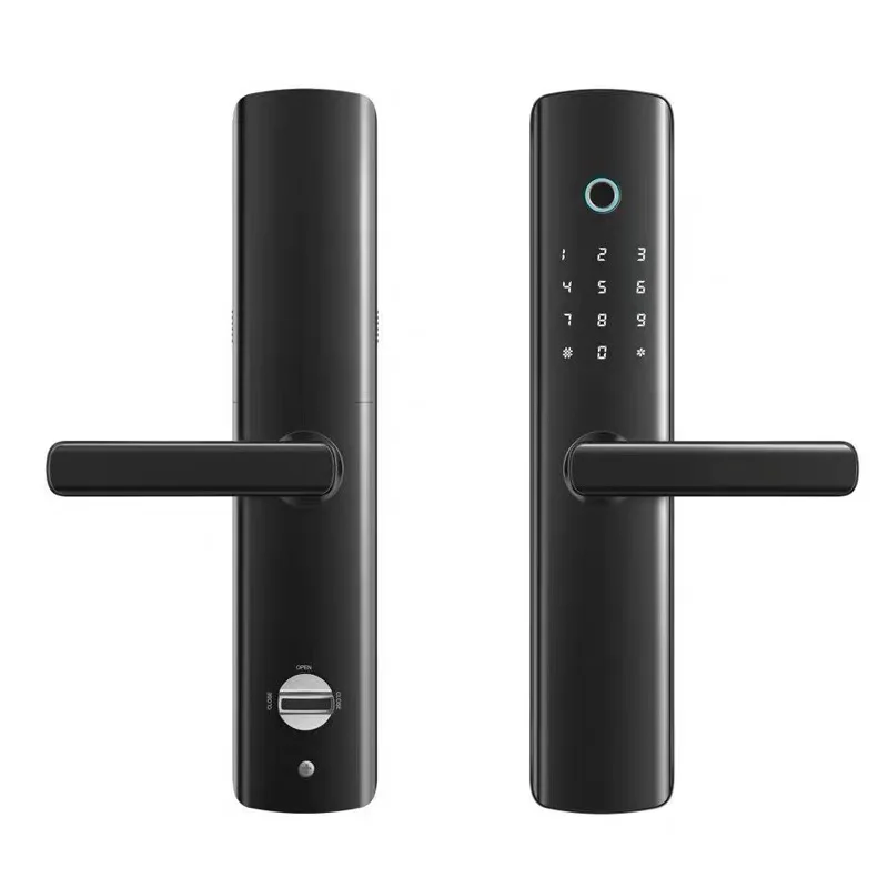 Электронный смарт-замок для двери со сканером отпечатков пальцев