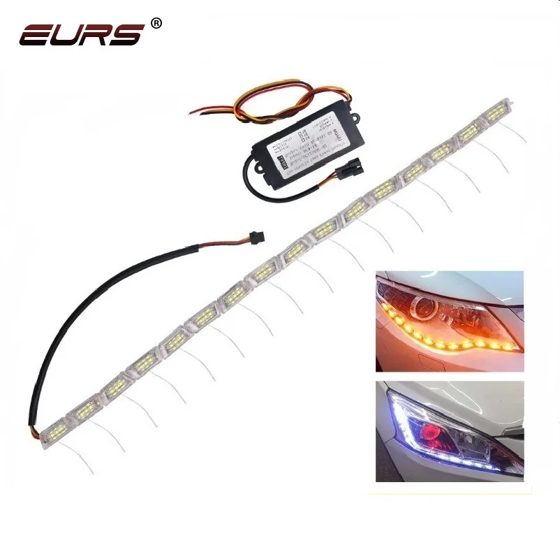 EURS hot sell double color crystal water lamp flexible led daytime running light