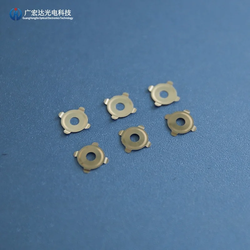 Custom OEM Factory 7.4mm square Tactile Metal Dome With Hole for automotive keypad