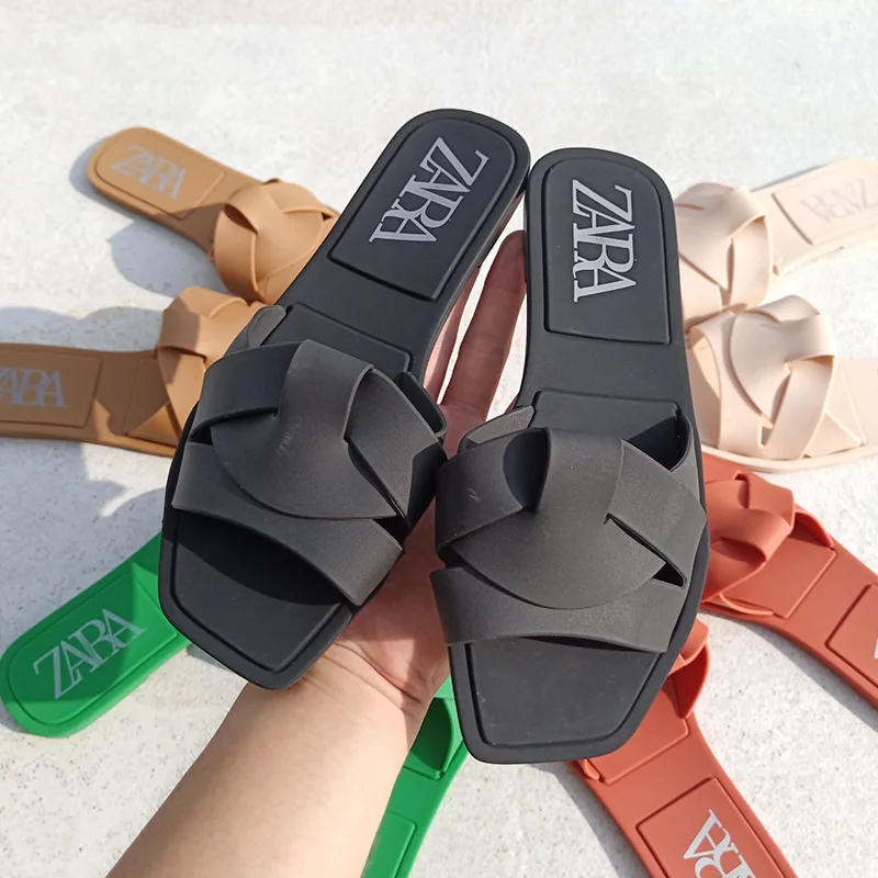 Fashion Trend Summer Slippers Sandals Pu Slippers For Women Luxury - Buy Pu Slippers For Women Luxury,