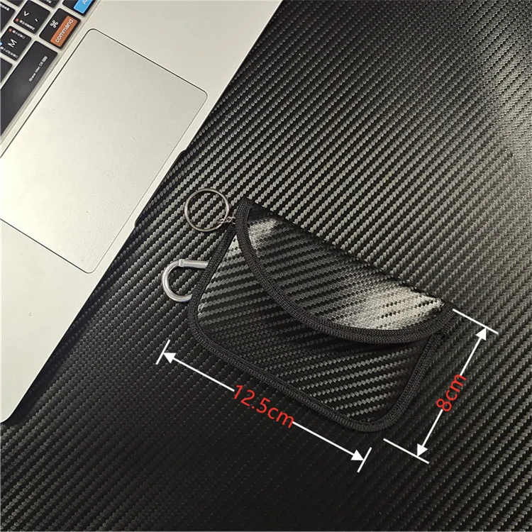 New Carbon Fiber Faraday Bag Anti Radiation Gps Rfid Signal Blocking Car Key Blocker Protection Pouch