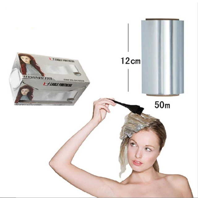 Embossed logo printed 15 Micron Alu Aluminum Foil Rolls For Highlighting and Coloring