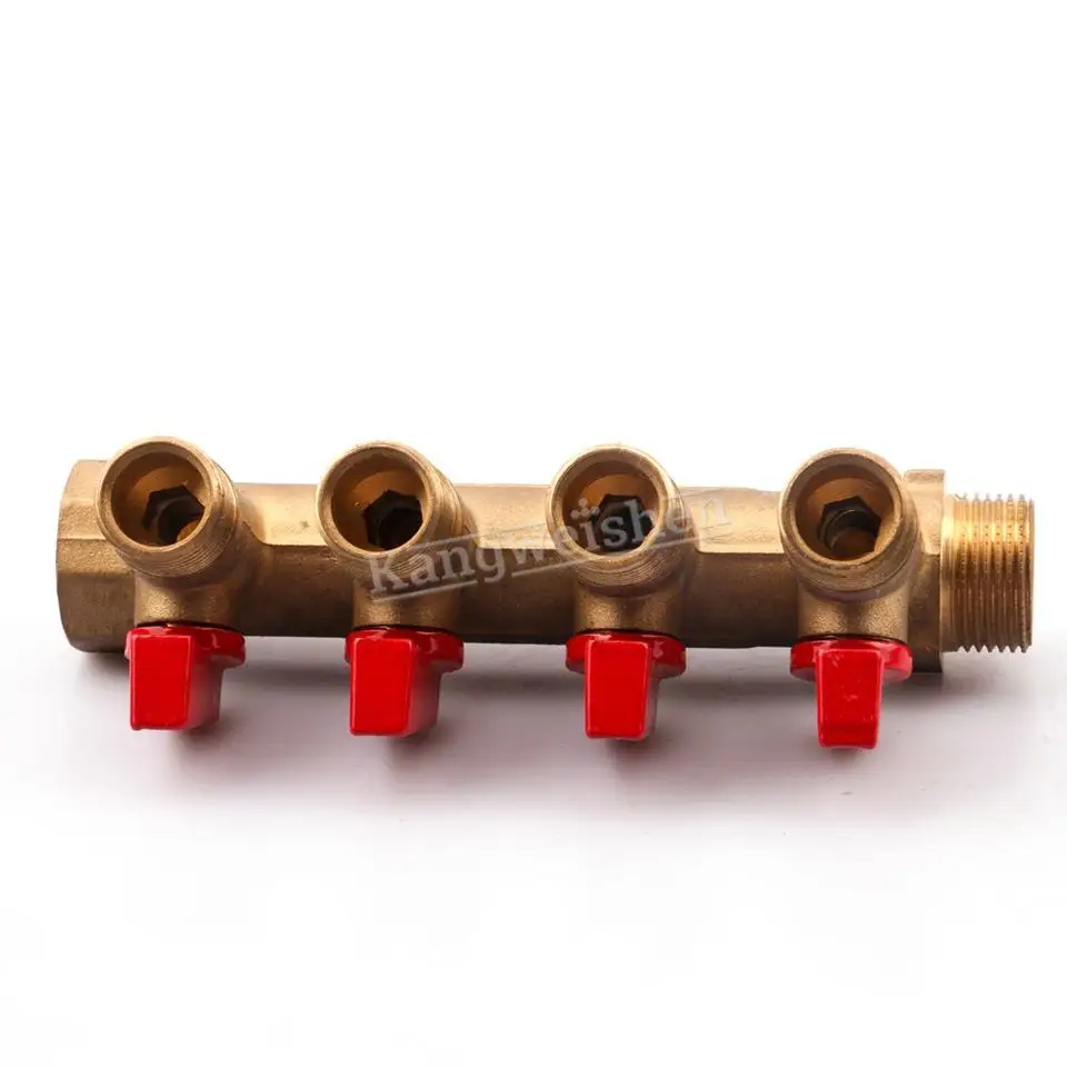 Brass Material Heating Manifold Manifold Valve Pex Manifold