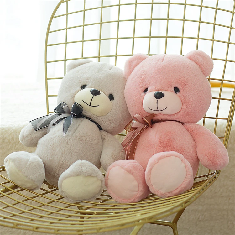 YIWU AULLAN New Cute Custom Sports Pink Grey Baby Teddy Bear Stuffed Valentine Toys