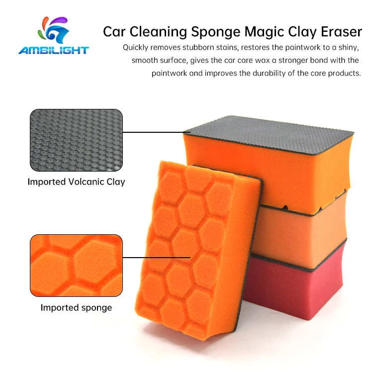 Strong Cleaning Ability Ambilight Car Wash Clay Block Surface Cleaner for Car,Kitchen,Bathroom Cleaning