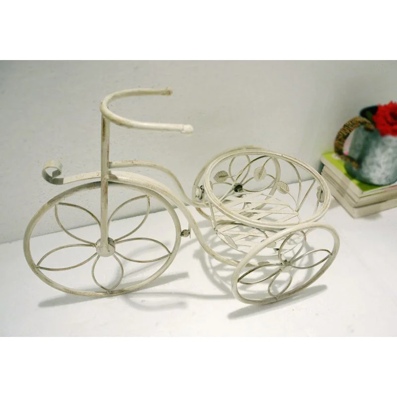 Wrought Iron Vintage cart Flower Pots Bicycle metal flower stand plant stand metal