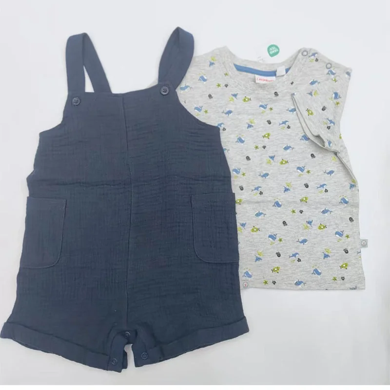 Summer short sleeve 0-3 month wholesale bebe gift baby clothes set for boys and girls