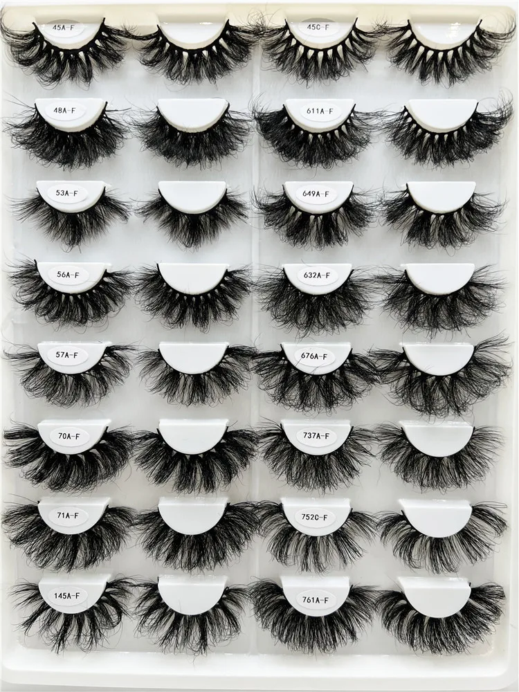 Lashes3d Wholesale Vendor 25mm 22mm 5D Super Curly Fluffy Thick Mink Eyelash Lashes siberian mink lashes eyelash b curl