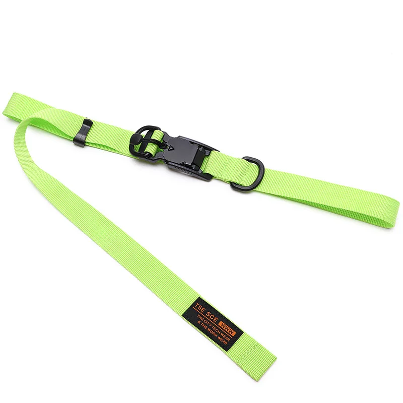 Amazon Custom Logo Blue Personality Automatic Magnetic Buckle Nylon Hiking Belt for Women Men