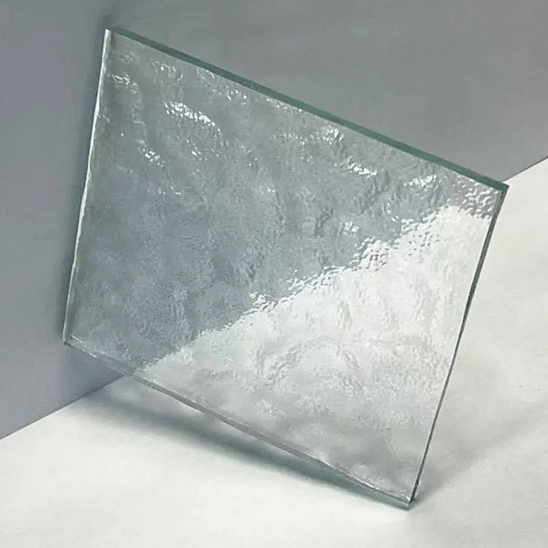 Decorative Patterned Glass Panels Embossed Float Glass Plate with Colored Figure