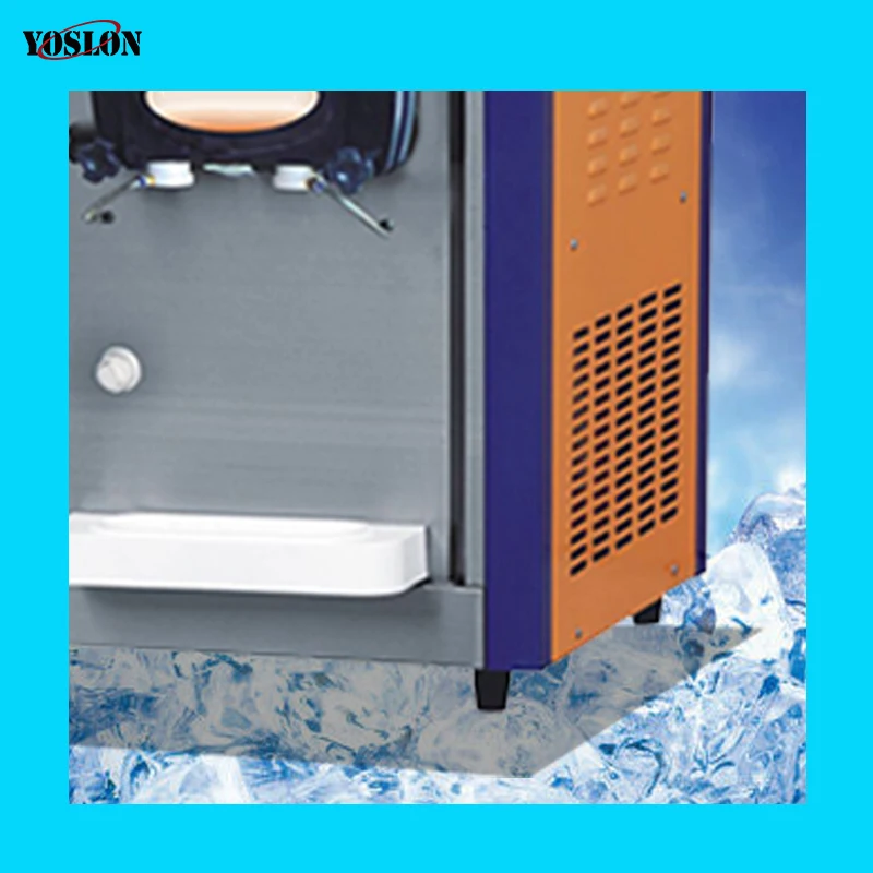 YOSLON YSN-218S фиолетовый/оранжевый/синий Настольный аппарат для приготовления мороженого трех