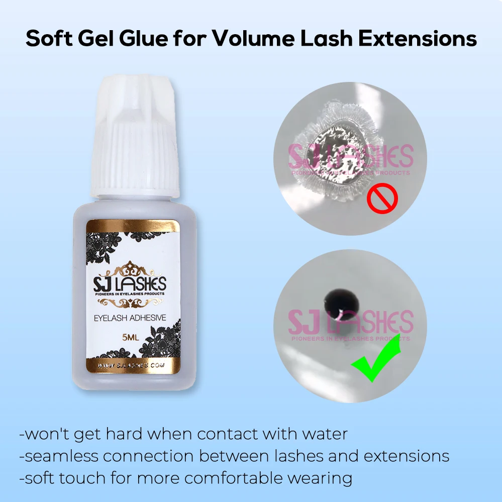 low humidity soft eyelash extension glue comfortable wearing