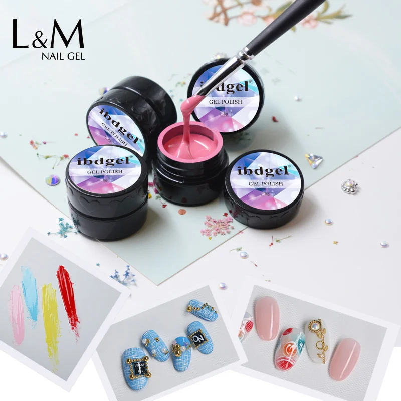 ibdgel Arrival gel polish pure color decor UV soak off gel nailart