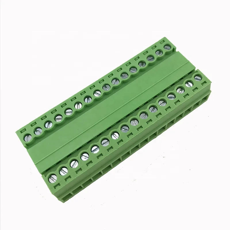 3.81mm pitch pluggable 16 pin contacts of wiring male to female terminal block 300V 8A