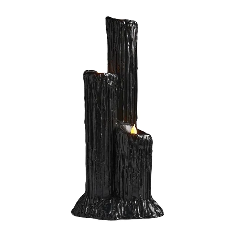 Factory Direct Halloween new Melting Candle Cluster resin candle holder tree decoration living room decoratiom