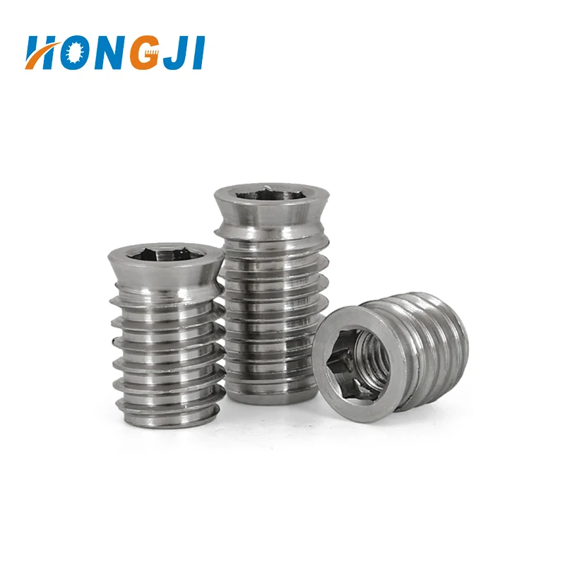 Wood insert nut for table inner thread and outer thread nut for furniture