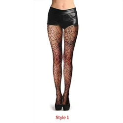 Halloween mesh floral print pantyhose lady sexy woman pantyhose tights