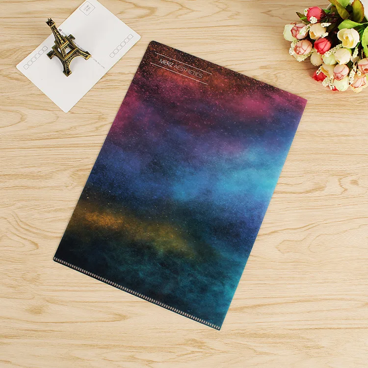 L-Type Customized Design Print LOGO A4 Document PP Plastic File Folders Sheet Protector