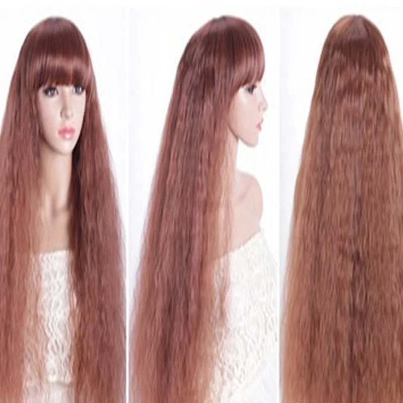 Wholesale Long Wig Long Hair Thin Fringe Big Scalp Curly Hair, Female Realistic Wig