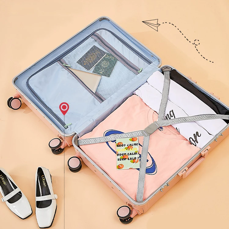 Cream Trolley Luggage Case Universal Wheels Combination Lock 20'Carry On Suitcase Luggage Sets