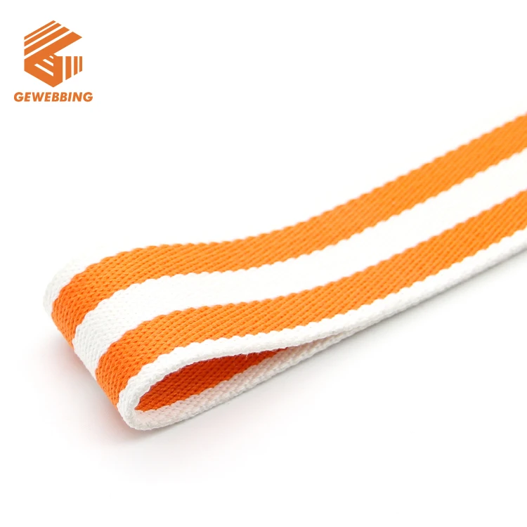  Eco-Friendly Customized 100% Polyester Herring Bone Belt Webbing Woven Tape for Bag Garment
