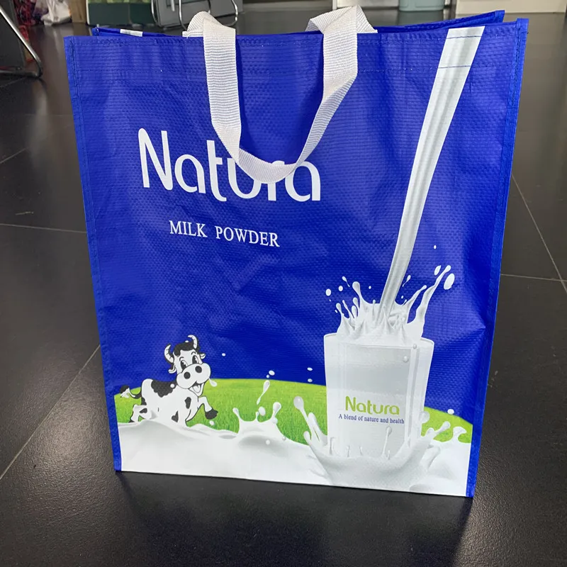 Custom Heavy Duty Foldable Shopping Tote Bag Supermarket BOPP Laminated reusable polypropylene woven bags