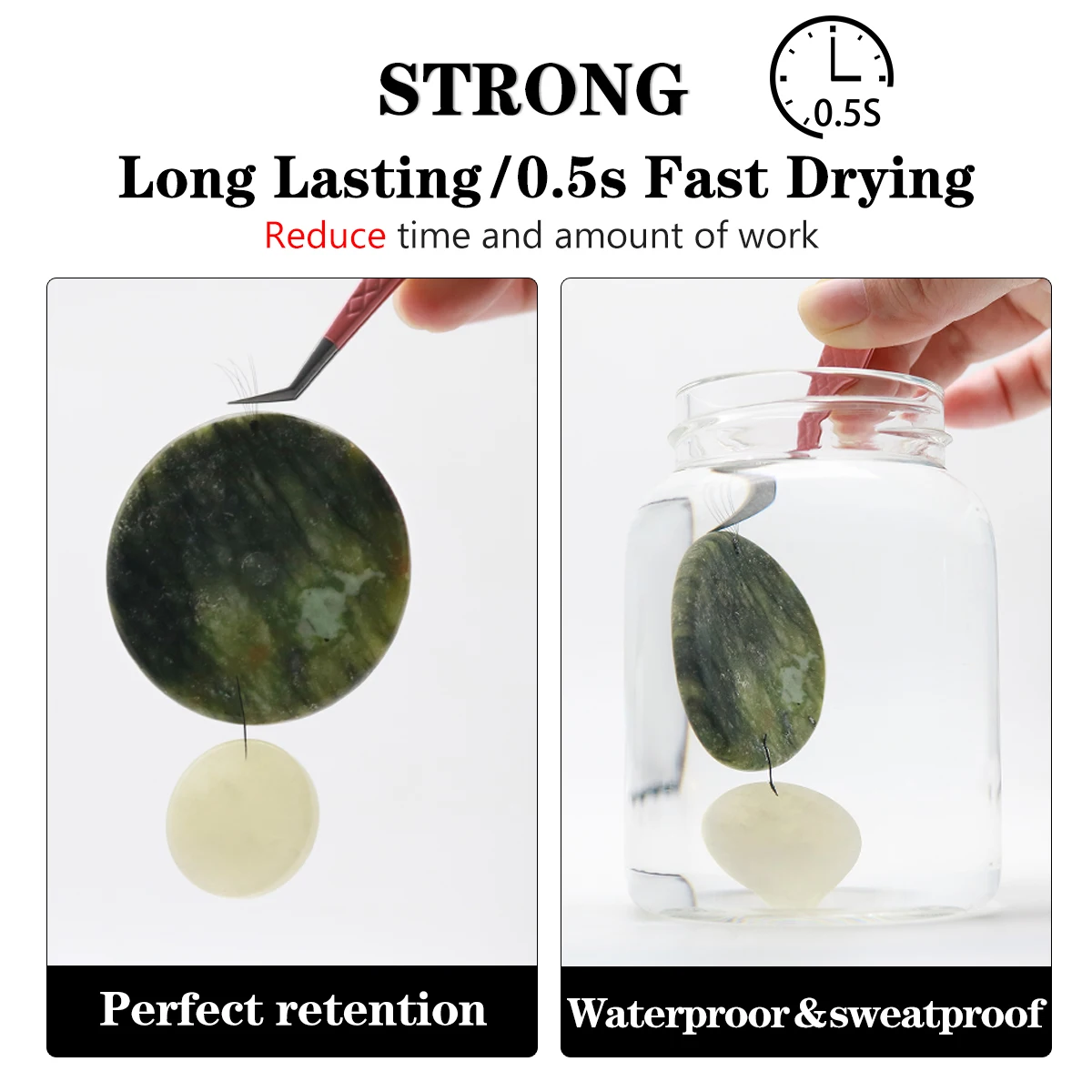 Lashonly Super Long Lasting  Fast Dry Safe Ingredients 5ml10ml Skilled Artist Use Non-irritating Low Odor Eyelash Extension Glue