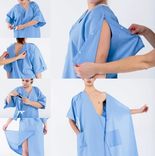 Disposable Patient gown/medical clothes/Non woven/PP/PE/SMS/OEM