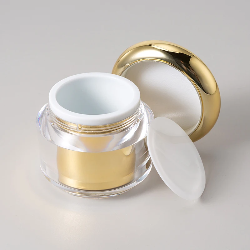 15g 20g 30g 40g 50g 30ml 50ml 80ml 100ml 120ml Factory PMMA Acrylic Gold Cosmetic Set Lotion Pump Bottle Cream Jar