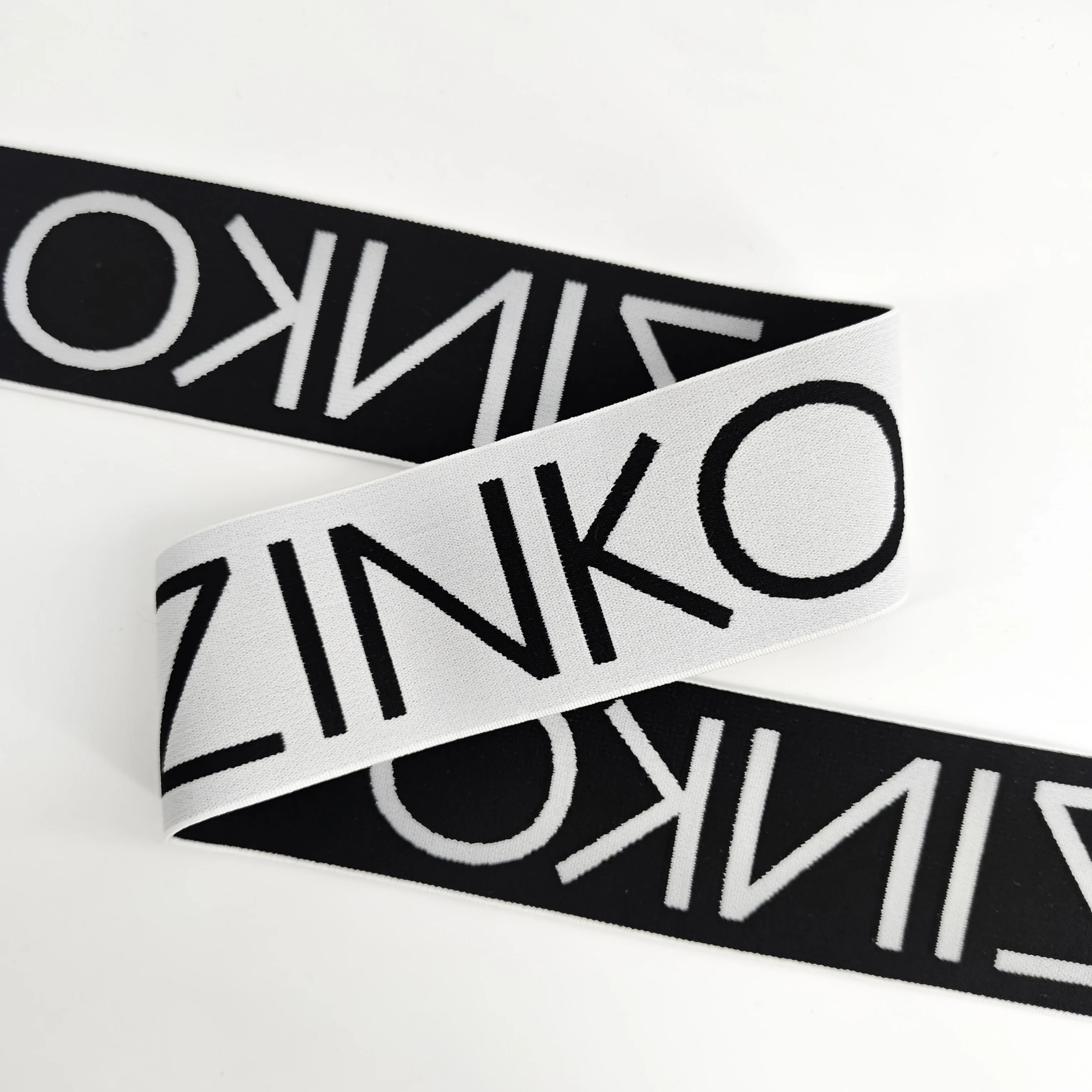 Free sample custom logo width designer elastic band for hat,hat bands elastic