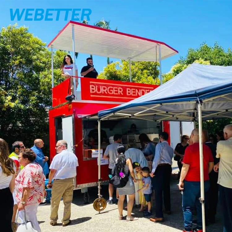 WEBETTER полностью оборудованный двухэтажный закрытый мобильный грузовик для продажи