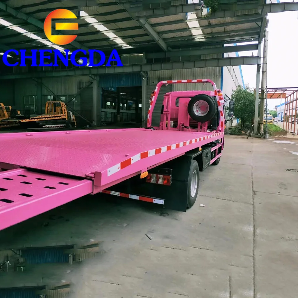 New Used JAC ISUZU 5 10ton Winch Platform Roll Back Wheel Lift Flatbed Tow Truck Wreckers Towing Trucks with Tow hook For Sale