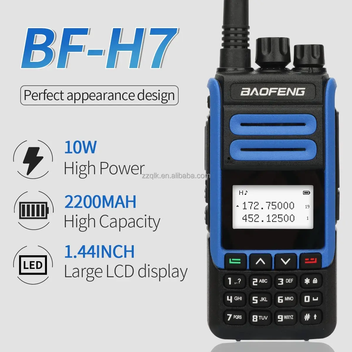 Ba ofeng Bf-h7 2 Way Radio Portable Transceiver High Power Walkie Talkie 10w Radio Long Range