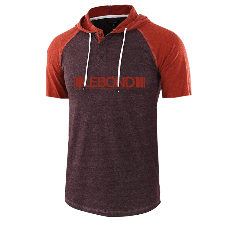 
Custom Color Block Patchwork Cotton Mens Plain T Shirt Plus Size Silk Screen Printing With O-neck shirt For Men With Draw String 